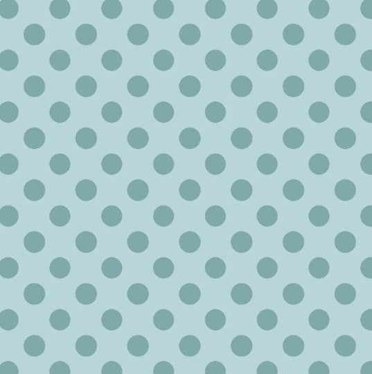 44"  - Studio e -  "Serene Blue Polka Dot" -  100% Cotton