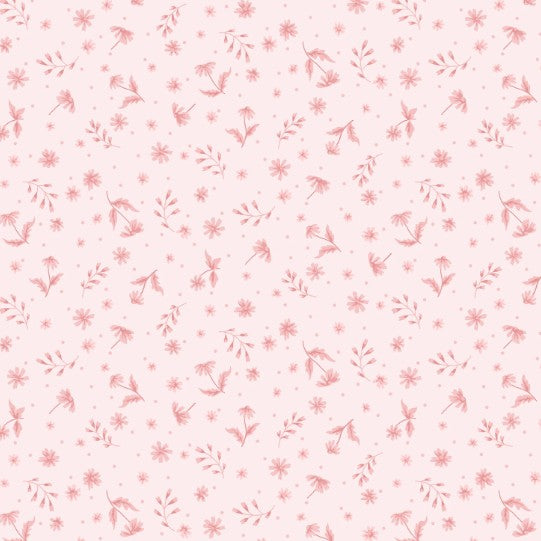 44"  - Studio e -  "Soft Pink Mini Wildflowers" -  100% Cotton