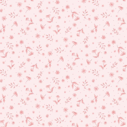 44"  - Studio e -  "Soft Pink Mini Wildflowers" -  100% Cotton