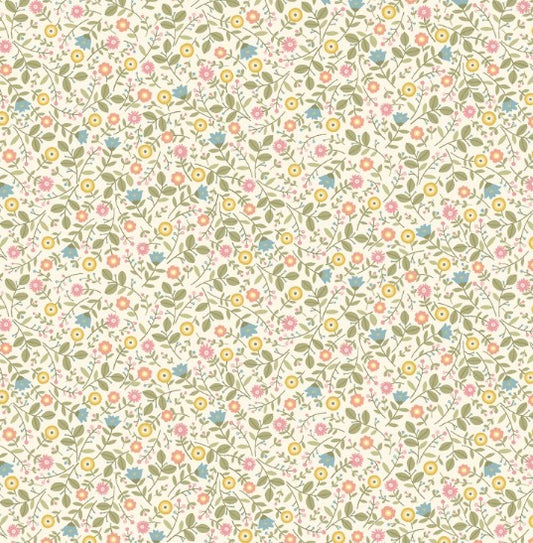 44"  - Studio e -  "Warm White Calico" -  100% Cotton