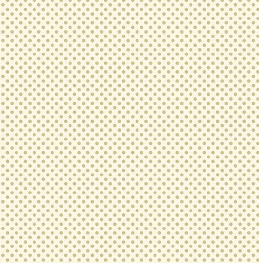 44"  - Studio e -  "Warm White Swiss Dot" -  100% Cotton