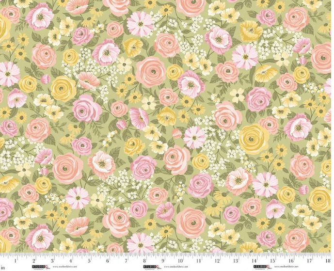 44"  - Studio e -  Layla "Celadon" -  100% Cotton