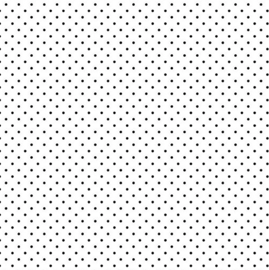 44-Swiss Dot - White/Black