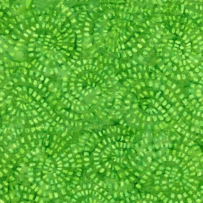 44"  - Timeless Treasures -  Batik  "Mosaic Swirl - Grass" -  100% Cotton