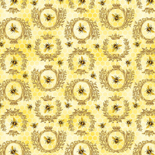 44"  -Timeless Treasures  "Queen Bee" - 100% Cotton