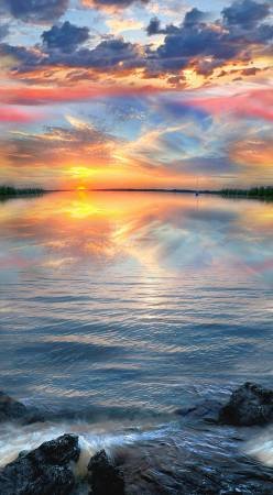 Panel -  Timeless Treasures "Sunset Sail"  -  22"x 44"- 100% Cotton