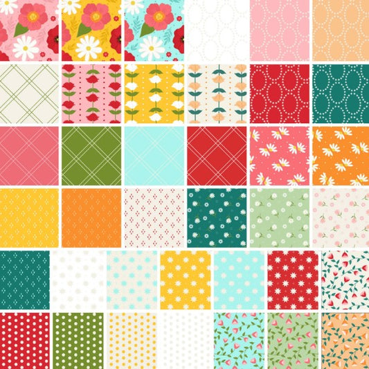 Blank Quilting - Charm Pack - "The Brightside" - 5"x 5" - 42 pcs