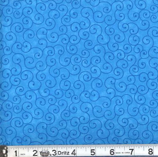 44"-"Tilt-A-Whirl"-Turquoise - 100% Cotton