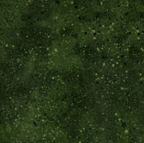 44"- Wilmington Prints - "Dark Green Splatter" -100% Cotton