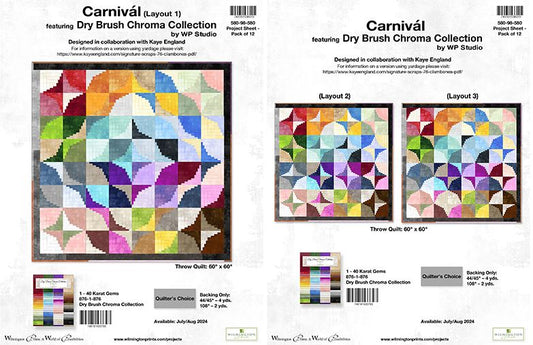 Wilmington Prints - Dry Brush Chroma-Jelly Roll -"40 Carat Gems"- 2.5 x-44 - 76-pcs