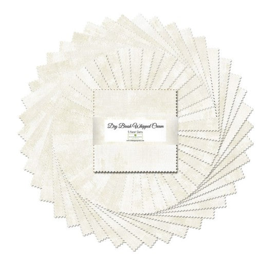 Wilmington Prints - Charm Pack - "Dry Brush Whipped Cream" -  5" x 5" squares 42 pcs