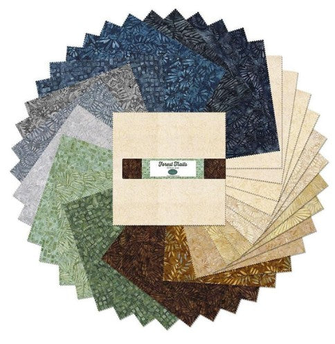 Wilmington Prints - Charm Pack - "Forest Trails" -  5" x 5" squares 42 pcs