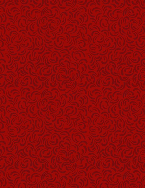 44"- Wilmington Prints  "Scattered Petals" -  Red - 100% Cotton