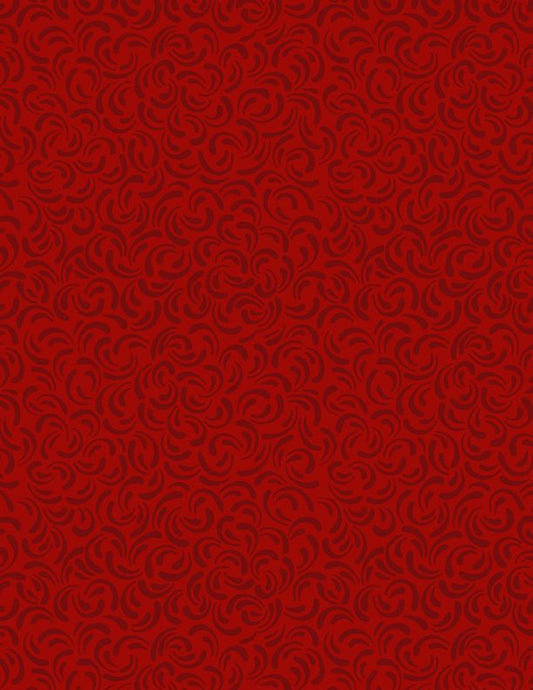 44"- Wilmington Prints  "Scattered Petals" -  Red - 100% Cotton