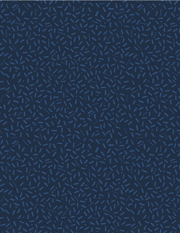 44"- Wilmington Prints  "Sticks" - Navy - 100% Cotton