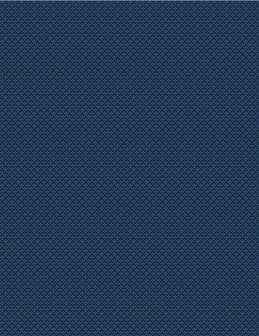 44"- Wilmington Prints  "Tiny Baskets" - Navy - 100% Cotton