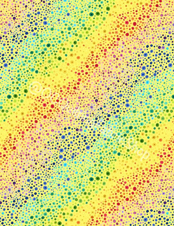 44" - Wilmington Prints - Essentials- "Yellow Bubble Up"  - 100% Cotton