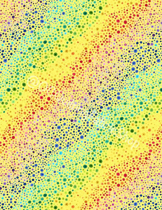 44" - Wilmington Prints - Essentials- "Yellow Bubble Up"  - 100% Cotton