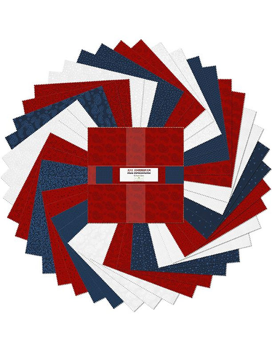 Wilmington Prints - All American -Layer Cake -"10 Carat Gems"- 10 x-10- 42-pcs