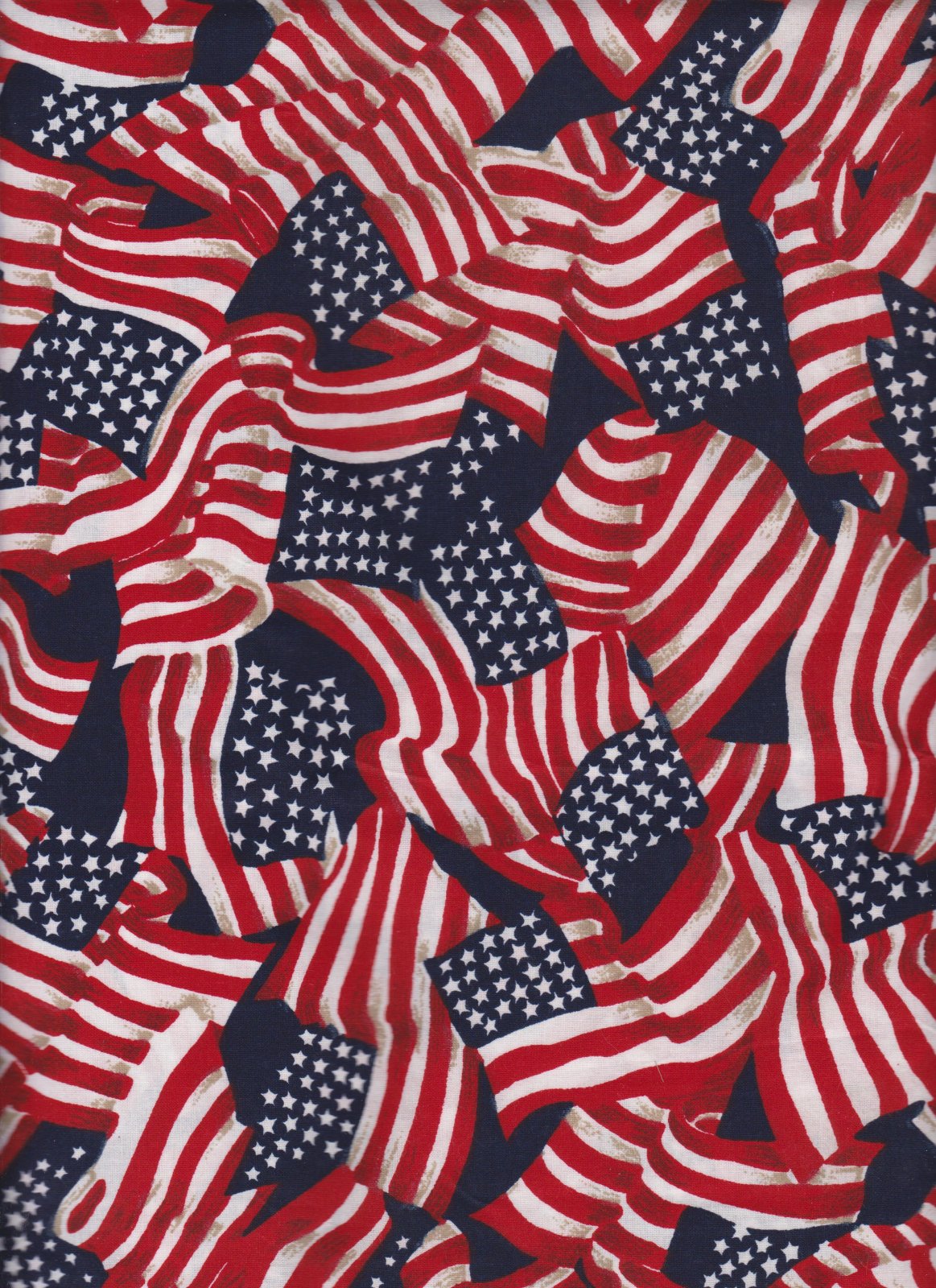 44"-Waving Flags 100% cotton