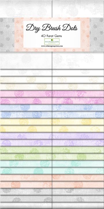 Wilmington Prints - Jelly Roll - "Dry Brush Dots" - Whipped Cream  -  2.5"x 44" - 40 pcs