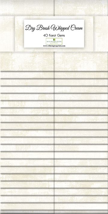 Wilmington Prints - Jelly Roll - "Dry Brush " - Whipped Cream  -  2.5"x 44" - 40 pcs