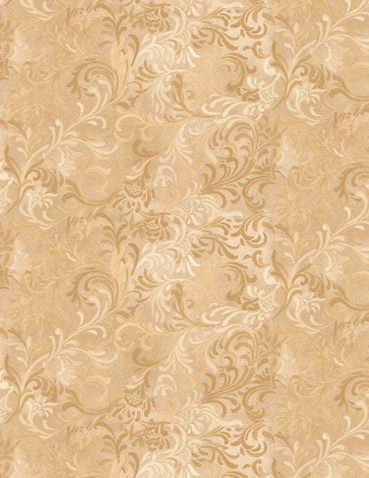 44"-Wilmington Prints - Embellishment - Tan 100% Cotton