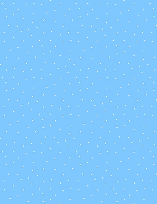 44"- Wilmington Prints -Pin Dots  "Baby Blue & White" -100% Cotton