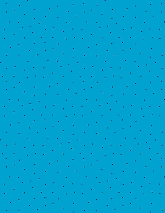 44"- Wilmington Prints -Pin Dots  "Turquoise & Black" -100% Cotton