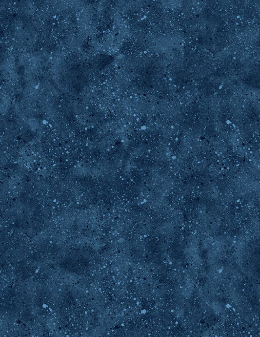 44"-Wilmington Prints - Splatter - Dark Blue - 100% Cotton