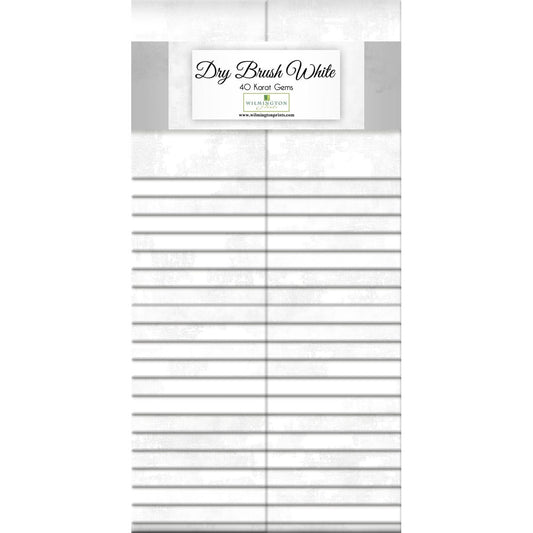 Wilmington Prints -2.5" Strips- "Dry Brush - White" -2.5"x 44" -40 pcs
