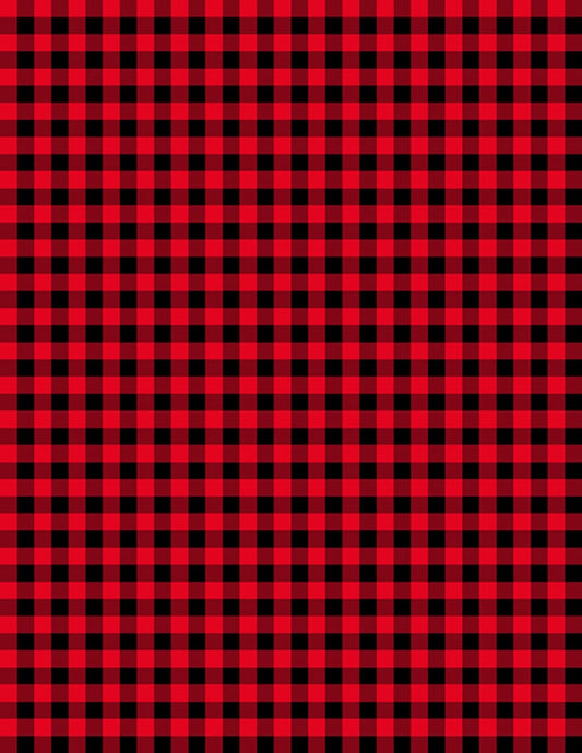 44"  - Wilmington Prints -  "Gingham - Red/Black" -  100% Cotton