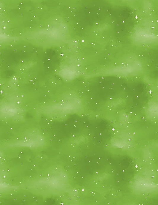 44"  - Wilmington Prints -  "Sky and Stars - Green" -  100% Cotton
