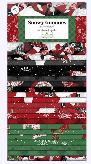 Wilmington Prints -2.5" Strips- "Snowy Gnomies" -2.5"x 44" -40 pcs