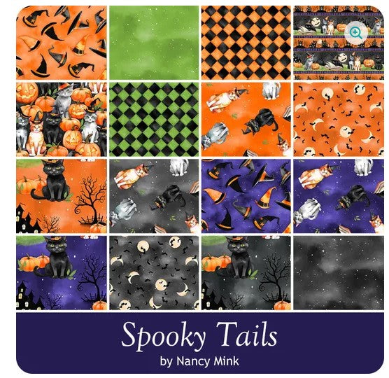 Wilmington Prints -2.5" Strips- "Spooky Tails" -2.5"x 44" -40 pcs