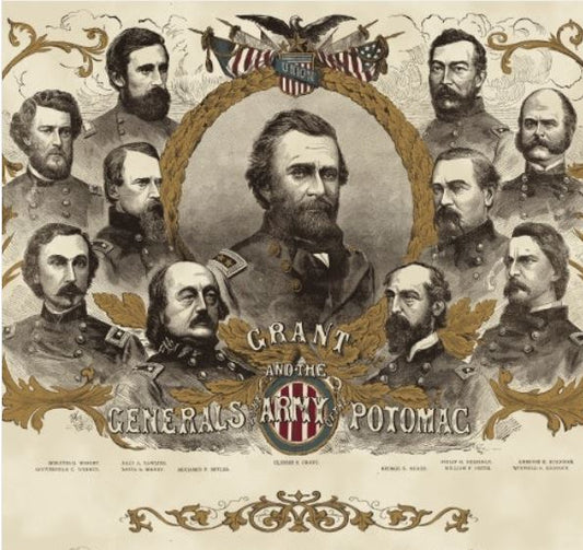 Panel -Windham Fabrics - Chamberlin Collection - Union Generals - 100% Cotton Quilt Panel 18"x42"