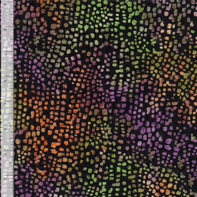 108"  - Timeless Treasures - Batik -   "Natural Stone Tiles - Raven" -  100% Cotton