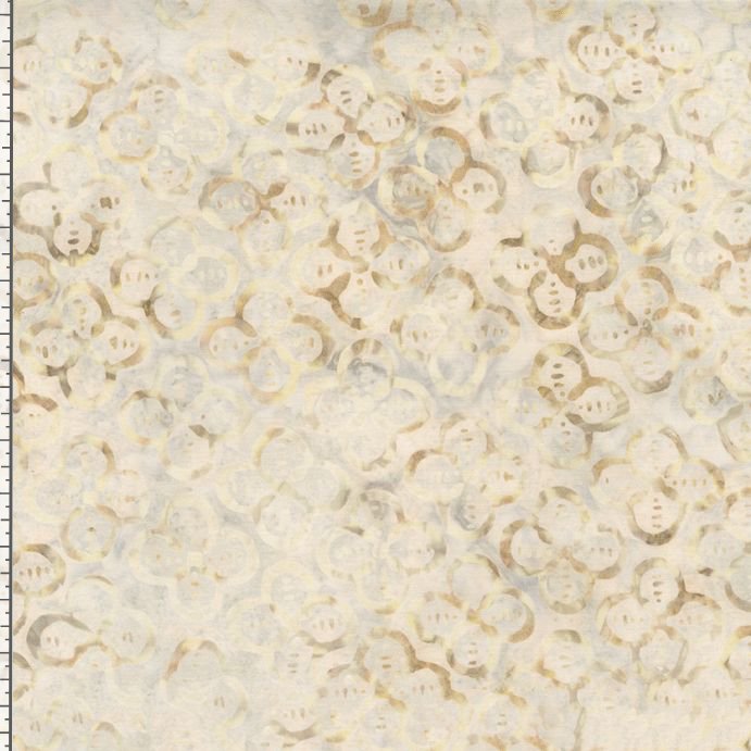 108"  - Timeless Treasures - Batik -   "Quatrefoil - Sand" -  100% Cotton
