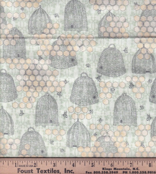 44"- Sweet as can Bee - Hives and Honeycomb - 100% Cotton