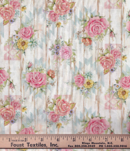 44" - SW Highland Ranch - "SW Country Rose" - 100% Cotton