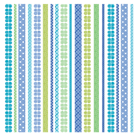 44"  - Benartex - "Daisy Up"- Stripe - 100% Cotton