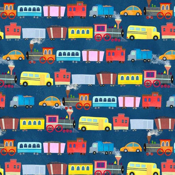 44" Michael Miller Fabrics -"Transit Trail"-  100% Cotton