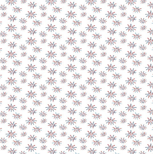 44"  - Riley Blake - Fireworks - "White" -  100% Cotton