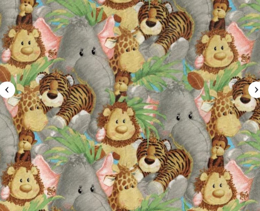 44" -Jungle Babies - "All Over"  - 100% Cotton