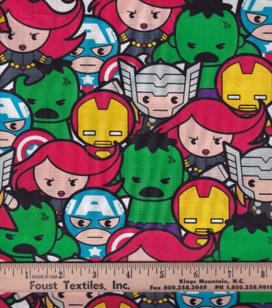 44"- Marvel Pop Avengers -100% Cotton