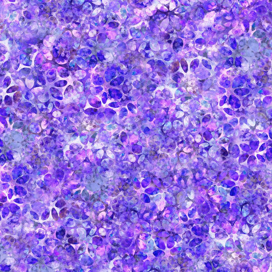 44"  - Kaleidoscope "Purple/White" - 100% Cotton