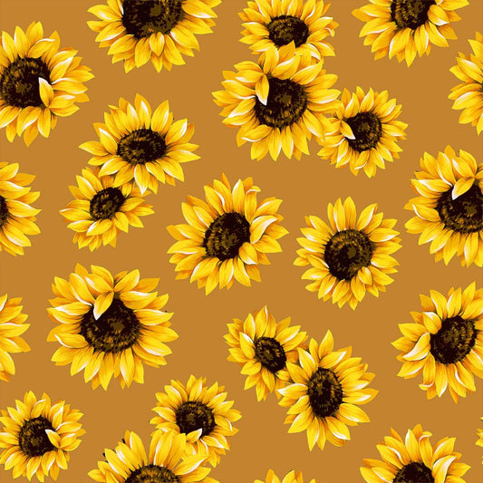 44"  - "Sunflower Dance - Camel" - 100% Cotton