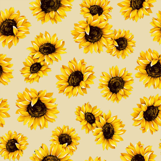 44"  - "Sunflower Dance -Natural" - 100% Cotton