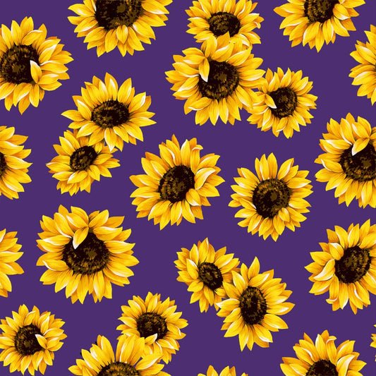 44"  - "Sunflower Dance -Purple" - 100% Cotton