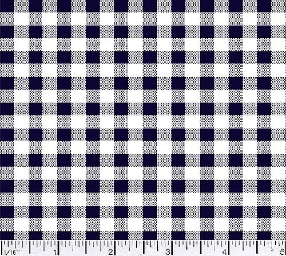 44"- Checkmate - "Navy" - 100% Cotton